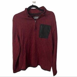 URBAN PIPELINE sweater mens heathered red mens half zip sweater xxl